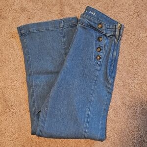 Old Navy High Rise Blue Jeans with Button Detail